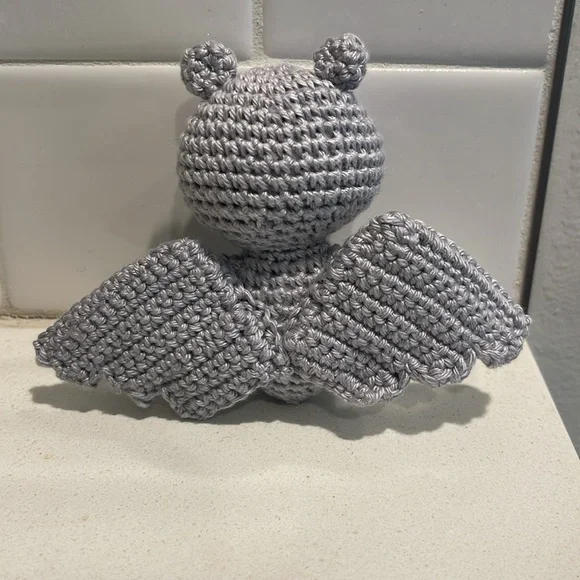 Handcrafted Bat Halloween Figure Holiday Decor Amigurui Crochet Fall Spooky - Picture 5 of 11